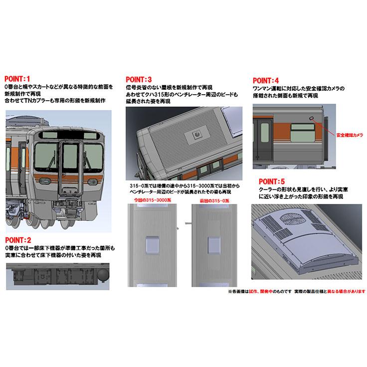 トミックス TOMIX 98598 315−3000系通勤電車セット（4両