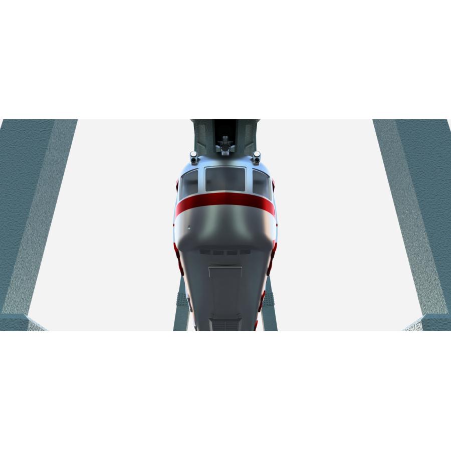 東山公園のモノレール（未塗装版）（1/150） すずめ模型製3Dプリント