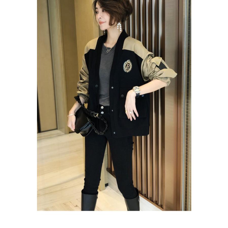 人気ショップが最安値挑戦 秋冬 レディース アウター スタジャン ベージュ ワンポイント バイカラー カジュアル メンズライク デイリー お出かけ ショッピング デート 女子会 通勤 最新コレックション Riccardotramma Com