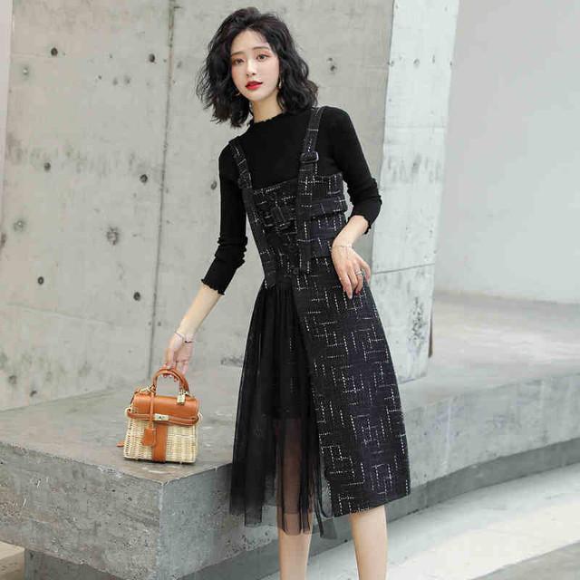 安い割引 カジュアル レディース ワンピース 春 お出かけ デート 大人 おしゃれ 可愛い 40代 30代 代 上品 透け感 チュール コンビ ジャンパースカート チェック柄 ワンピース サイズ M