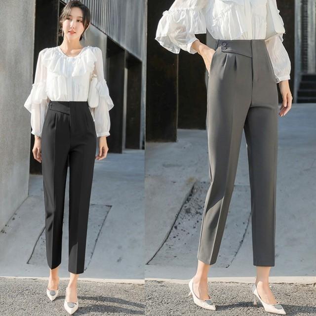 パンツ レディース 春 夏 コンサバ 新作 2色 S Xl 大きいサイズ センタープレス テーパードパンツ アンクルパンツ アンクル丈 タックパンツ タック入り アシメ テーパードパンツ サイズ S Royaldiamondlabradoodles Com