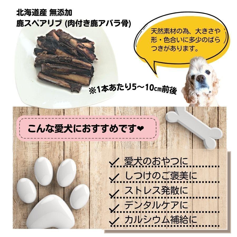 Cao 鹿スペアリブ エゾ鹿 アバラ骨 200g 国産 無添加 少量の肉付き 犬