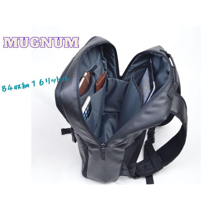 MAGNUM マグナム PVCコート リュック 42585 ディバッグ 38×23×13(15)cm B4収納 約14〜16リットル 幅が広がる 重量約630g 通勤 出張 Dバッグ かばん ブラック | MAGNUM（バッグ） | 03