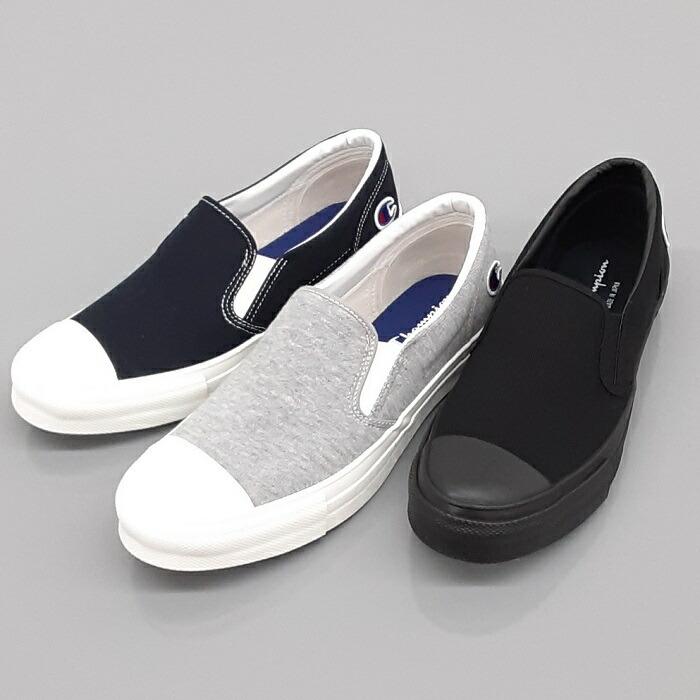 チャンピオン CHAMPION LS 003Jメンズ スリッポン デッキ スニーカーネイビー　グレイ　ブラック