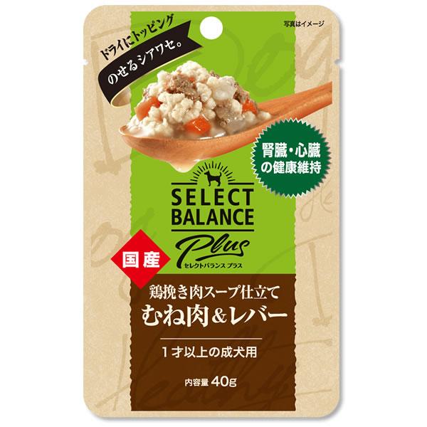 セレクトバランスPlus 鶏挽き肉スープ仕立て むね肉＆レバー 腎臓・心臓の健康維持/1才以上の成犬用 40g | SELECT BALANCE