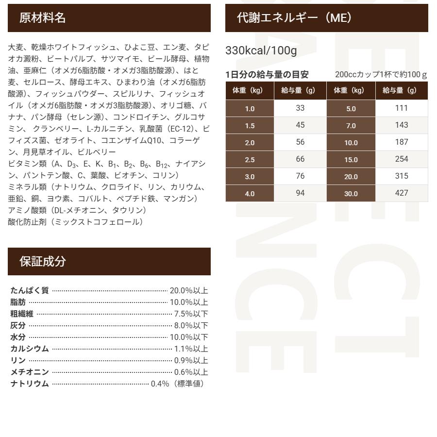 【賞味期限：2026年11月末】セレクトバランス ケアレシピ 消化器サポートレシピ 800g （ホワイトフィッシュ小粒 1才以上の成犬用） | SELECT BALANCE | 04