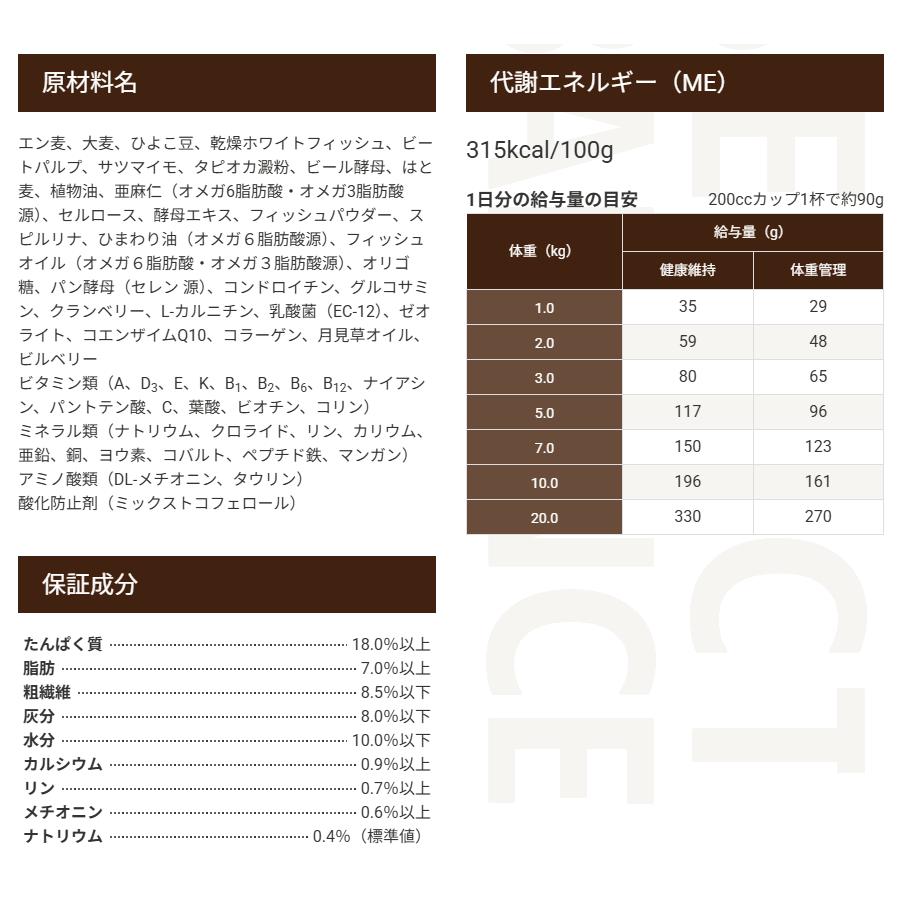 セレクトバランス ケアレシピ 避妊・去勢後の健康サポートレシピ 2.4kg×2個セット（ホワイトフィッシュ小粒 1才以上の成犬用） | SELECT BALANCE | 04