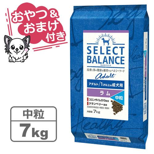 （国産おやつ＆おまけ付き）セレクトバランス アダルト ラム【中粒】7kg　１才以上の成犬用 | SELECT BALANCE