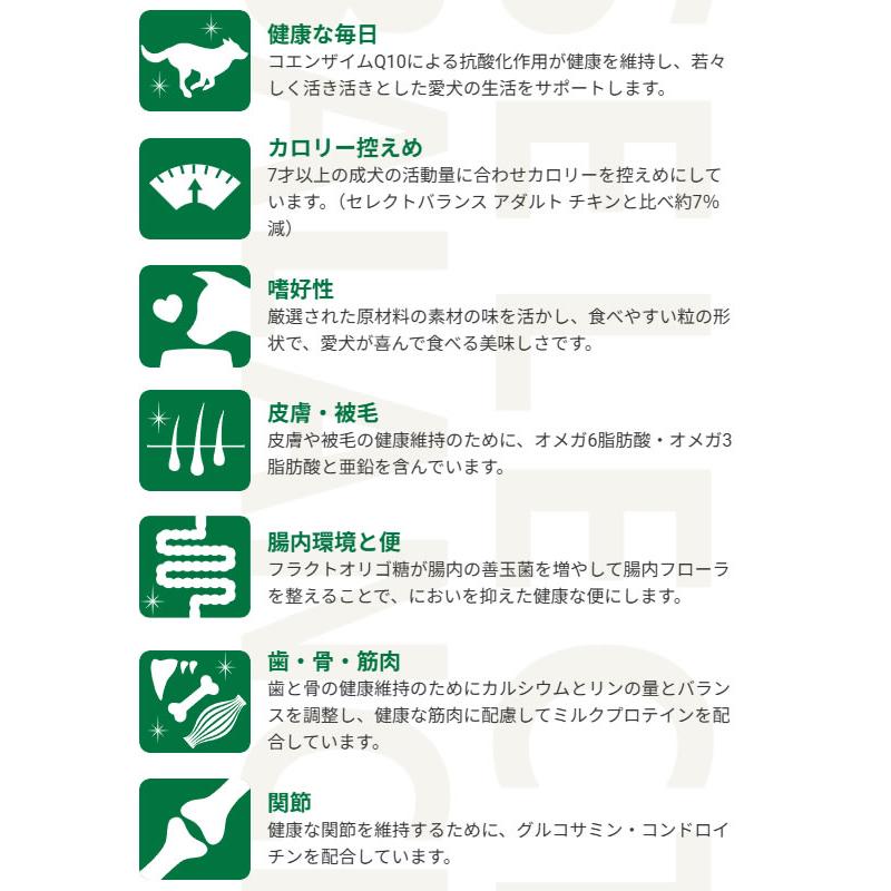 （国産おやつ＆おまけ付き）セレクトバランス エイジングケア チキン【中粒】7kg　7才以上の成犬用 | SELECT BALANCE | 01