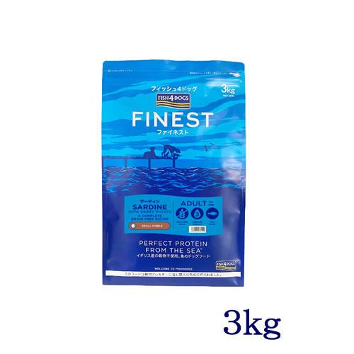 まっつー フィッシュ4ドッグ サーディン　ドッグフード3Kg×2 フィッシュ4 フィッシュ4ドッグ ファイネスト サーディン（イワシ