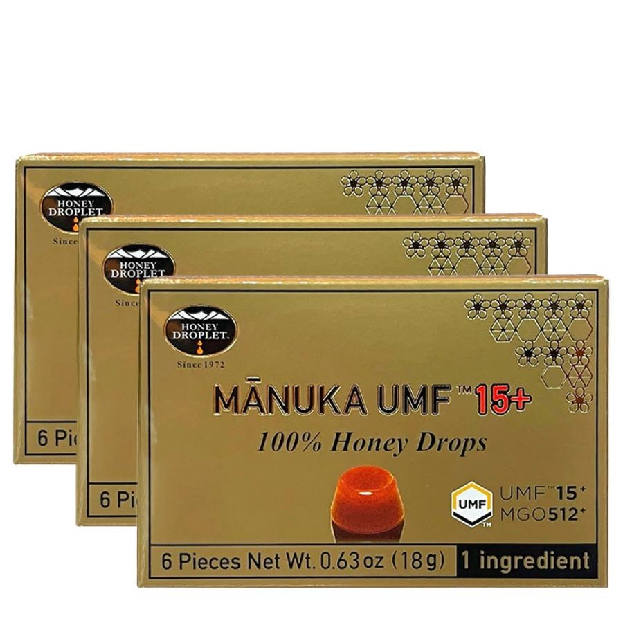マヌカハニー ハニードロップレット UMF15+ 6粒入り 3箱セット マヌカ