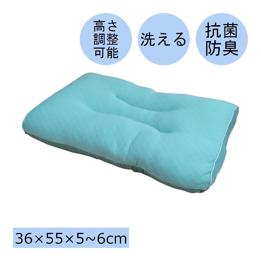 寝返りしやすい首もとFitまくら わた D型 36×55×5〜6 ポリエステルわた