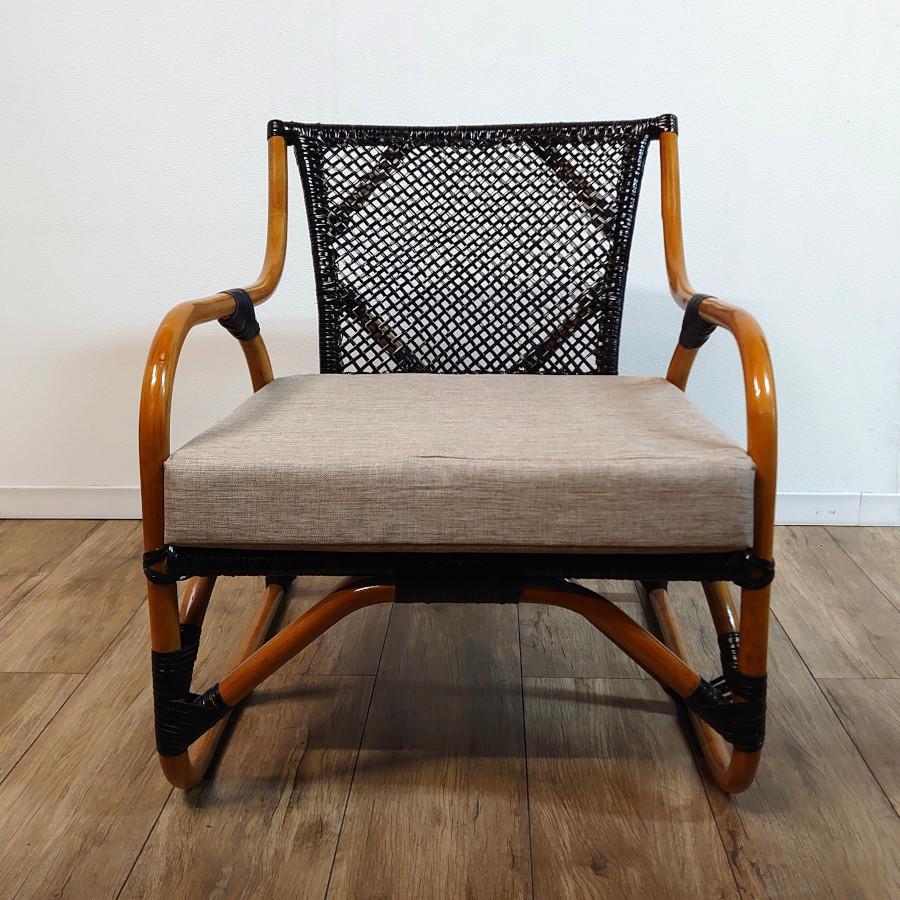 ヴィンテージ ラタン. 籐チェアーアームチェアラタン座椅子