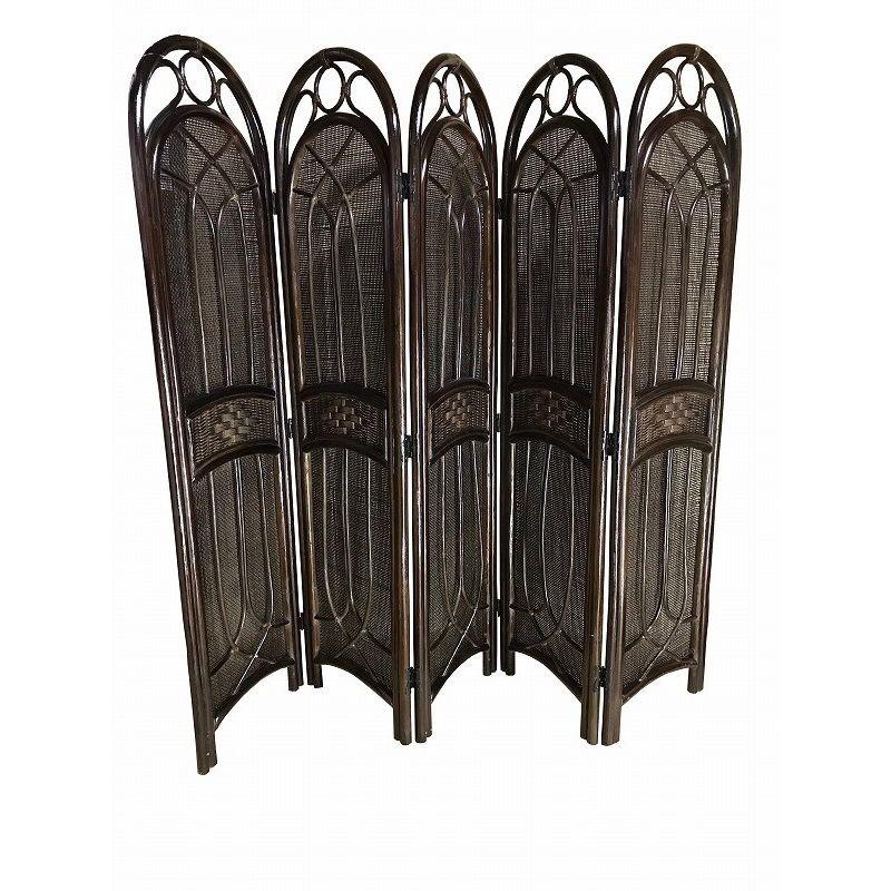 ラタン 五連 目隠し