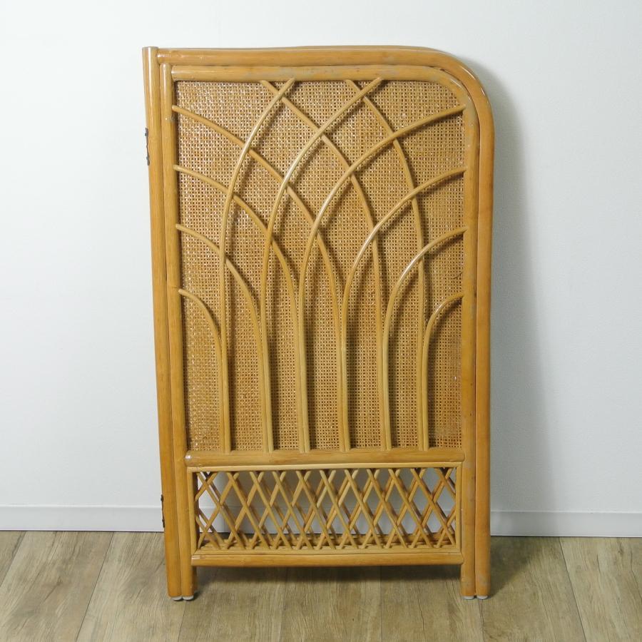 籐 ラタン 2連 衝立 ついたて スクリーン パーテーション 間仕切り