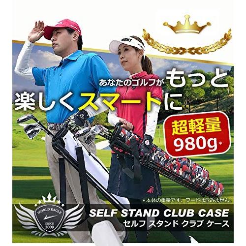 軽量・頑丈 ワールドイーグル セルフスタンド クラブケース フード＆大型ポケット付き メンズ・レディース兼用 (ホワイト)｜caply｜05