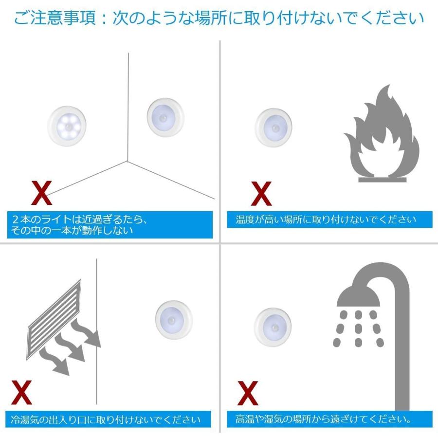 最新版 AMIR LEDセンサーライト 電池式 人感センサーライト 小型 電池式 3Mテープ マグネット付き (昼白色)｜caply｜08