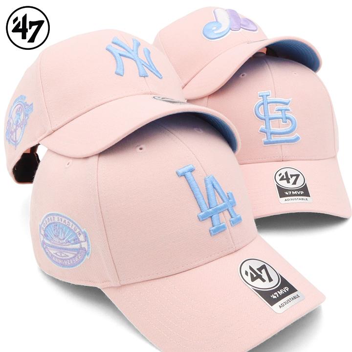 47 '47BRANDフォーティーセブン ピンクキャップ MVP MLBサイド