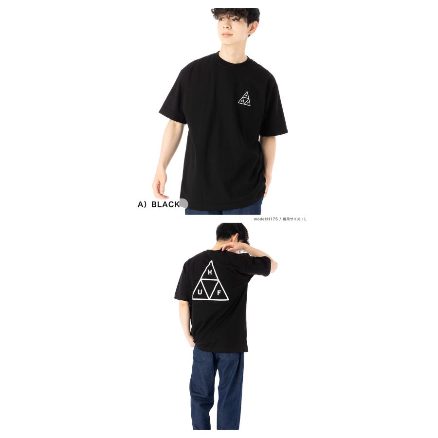 HUF セットアップ : ロゴ半袖Tシャツ & スウェットショーツ HUF ハフ 半袖 Tシャツ モノグラム 総柄 NIGHT MARKET 黒