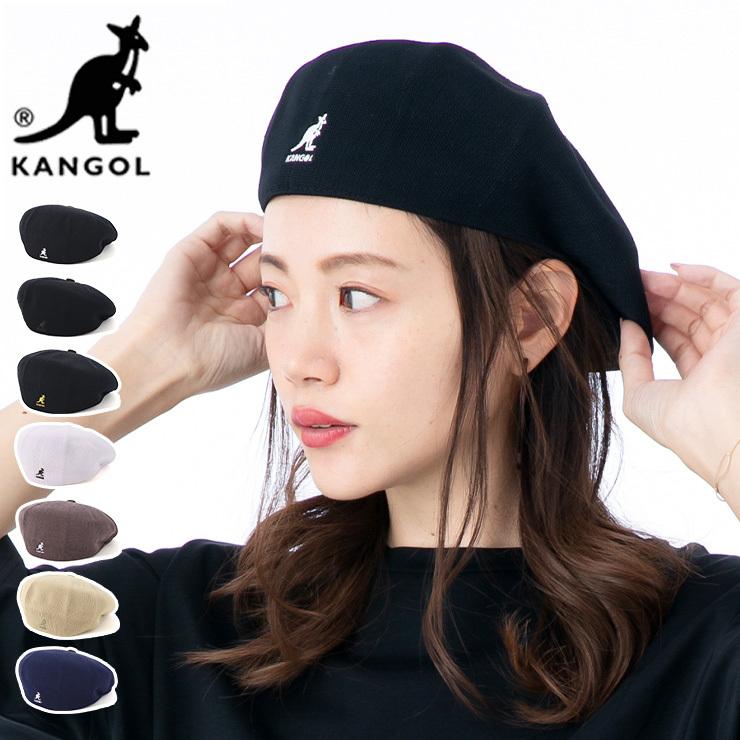 KANGOL ベレー帽 メッシュ 韓国 ハンチング ブラック - ハンチング