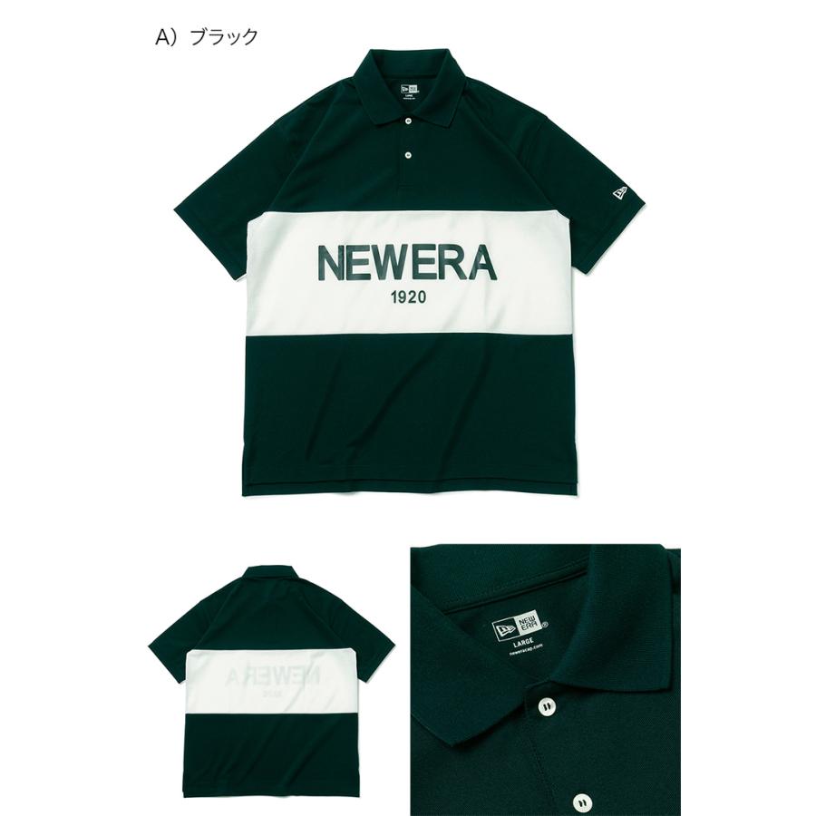 NEW ERA ニューエラ 半袖ポロシャツ オーバーサイズ ボーダー NEW ERA ニューエラ 半袖ポロシャツ オーバーサイズ ボーダー