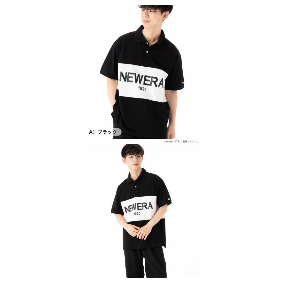 NEW ERA ニューエラ 半袖ポロシャツ オーバーサイズ ボーダー NEW ERA ニューエラ 半袖ポロシャツ オーバーサイズ ボーダー