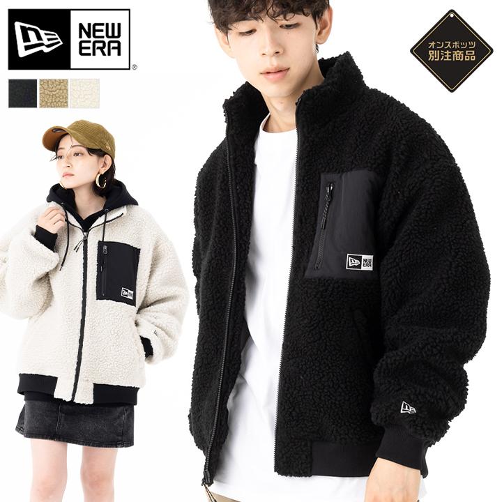 NEW ERA ニューエラ ボアジャケット BOXロゴ ONSPOTZ別注 NEW ERA ニューエラ ボアジャケット BOXロゴ ONSPOTZ別注