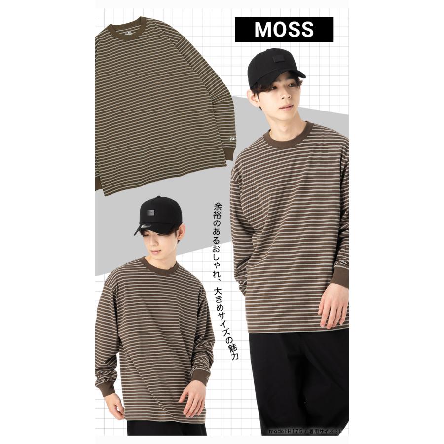 UNUSED 19AW 黒 ブラウン ボーダー ロンT オーバーサイズ Tシャツ NEW ERA ニューエラ 長袖Tシャツ オーバーサイズ ボーダー