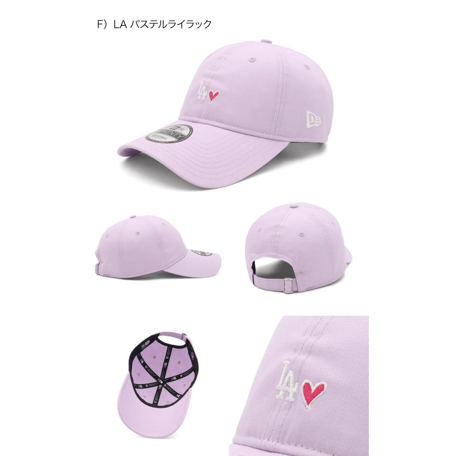 ピンクキャップ ハートロゴ付き 調整可能 NEW ERA（ニューエラ） ニューエラキャップ MLB 9TWENTY ONSPOTZ別注