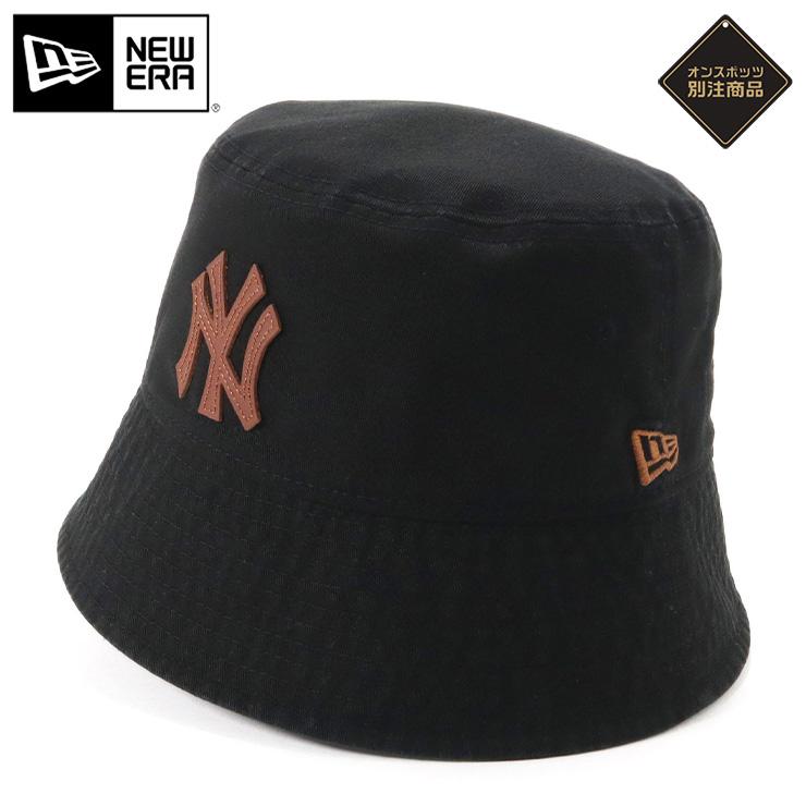 NEW ERA（ニューエラ） バケットハット NYレザーパッチ ONSPOTZ別注