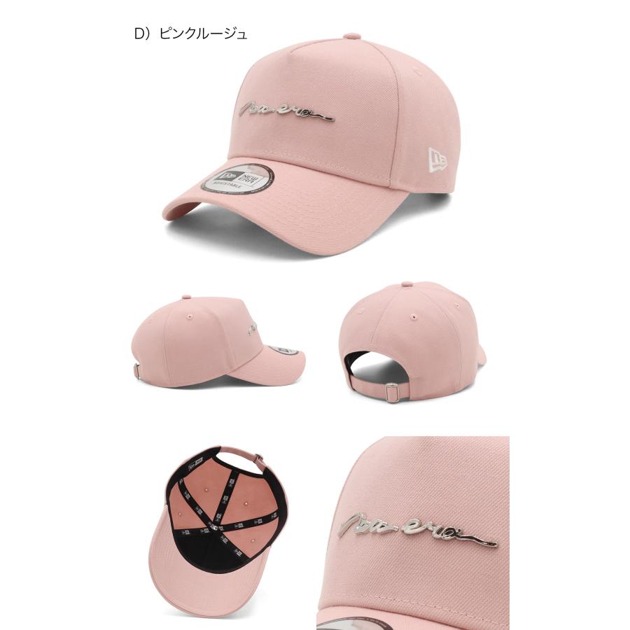 newera cap ピンク　シルバージュエリーカスタム1/2 NEW ERA（ニューエラ） ニューエラキャップ 9FORTYA-Frame メタルロゴ