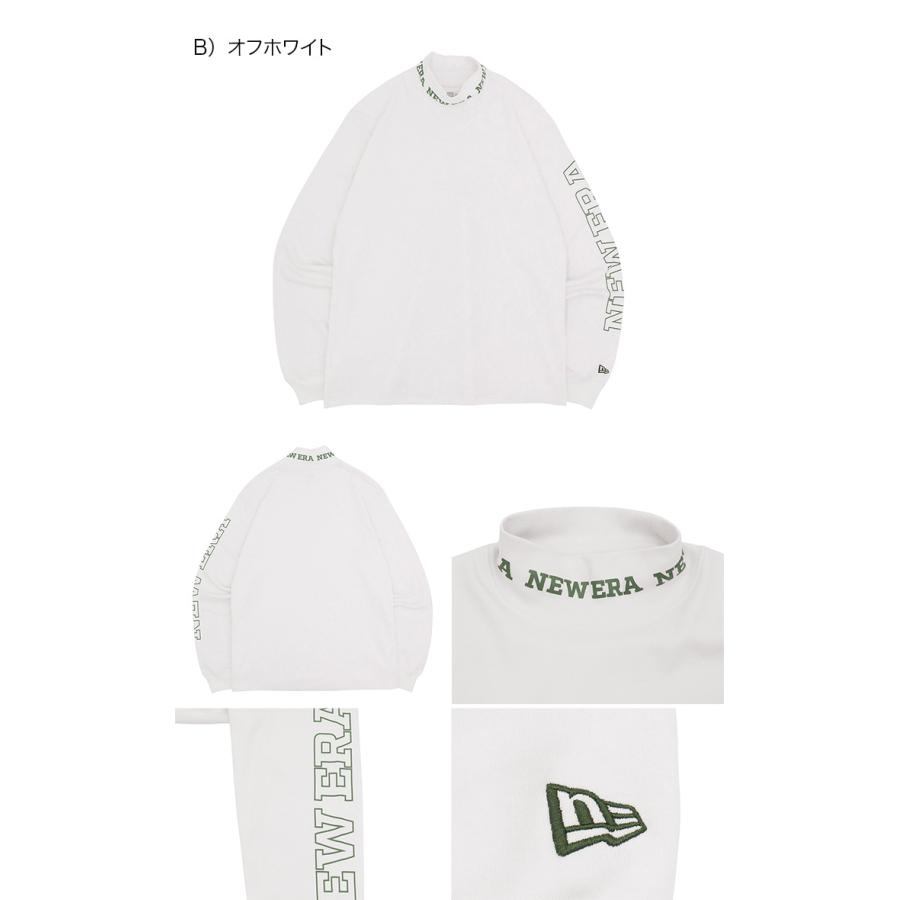 ニューエラゴルフ モックネック ホワイト ハイネック ストレッチ NEW ERA ニューエラゴルフ 長袖Tシャツ ハイネック あったかT