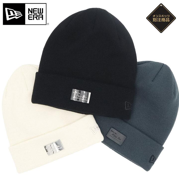 NEW ERA ニューエラ ニット帽 メタルプレート ONSPOTZ別注 NEW ERA ニューエラ ニット帽 メタルプレート ONSPOTZ別注