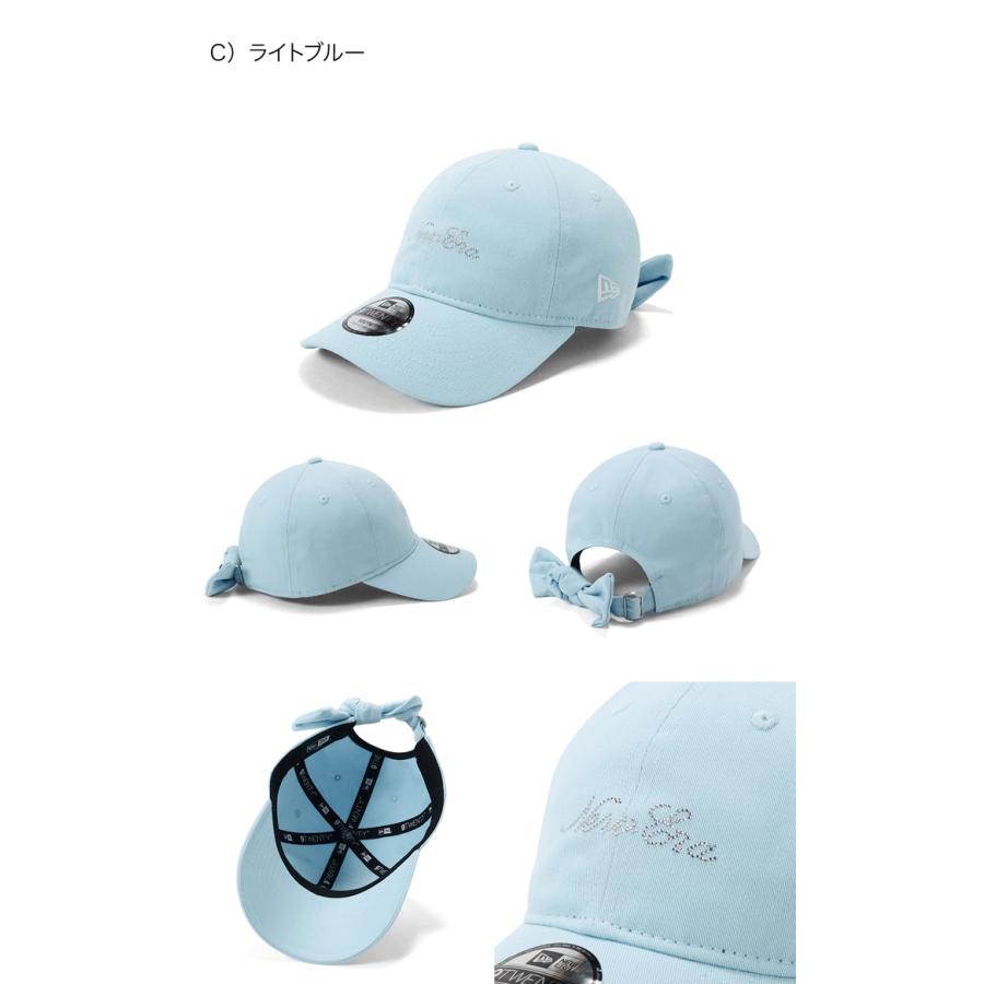 Y'sリボンキャップ NEW ERA ニューエラキッズ リボンキャップ ラインストーン