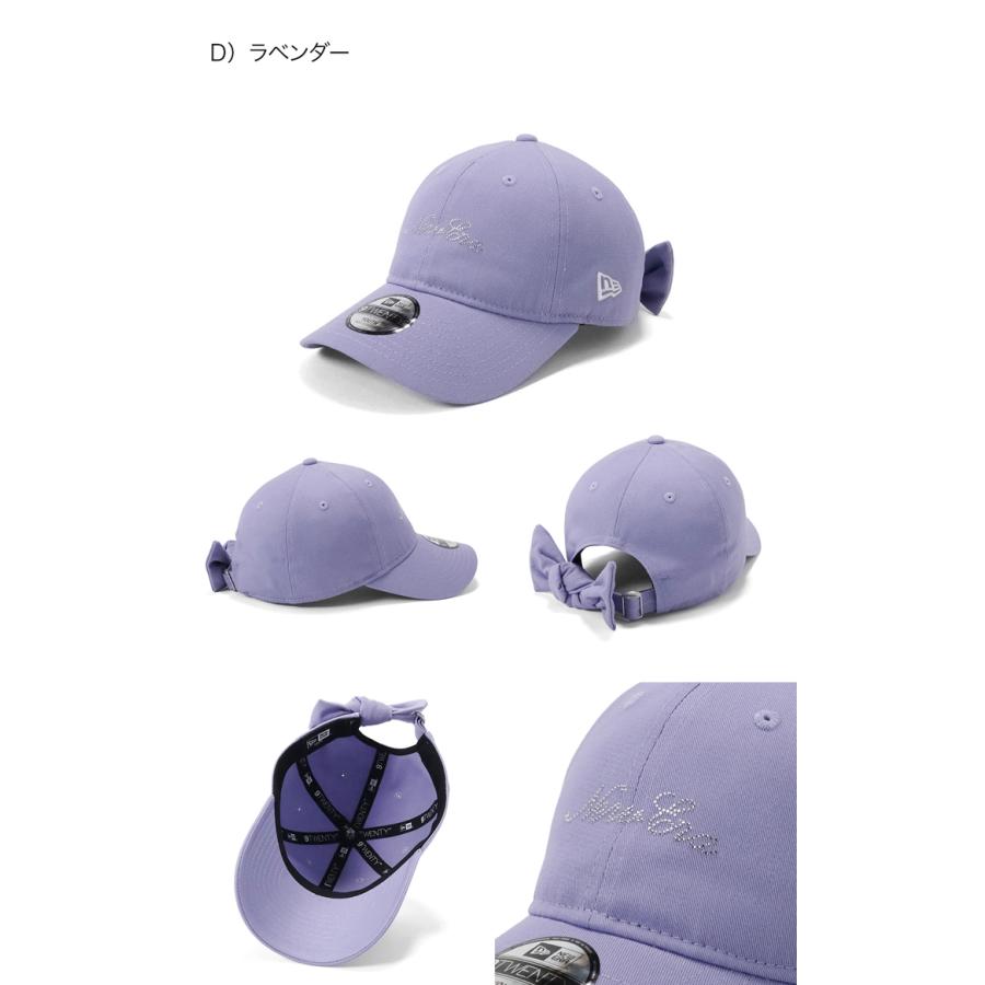 NEW ERA ニューエラキッズ リボンキャップ ラインストーン