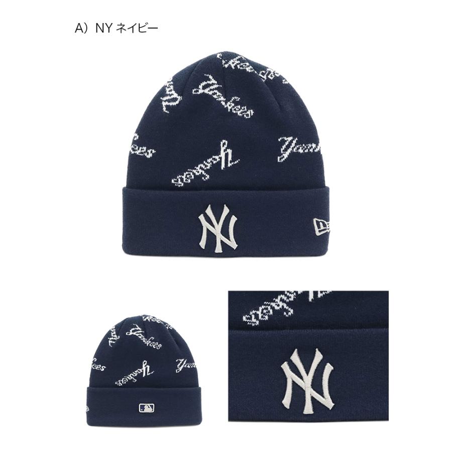 NEW ERA ニューエラニット帽 カフニット MLB オールオーバー NEW ERA ニューエラニット帽 カフニット MLB オールオーバー