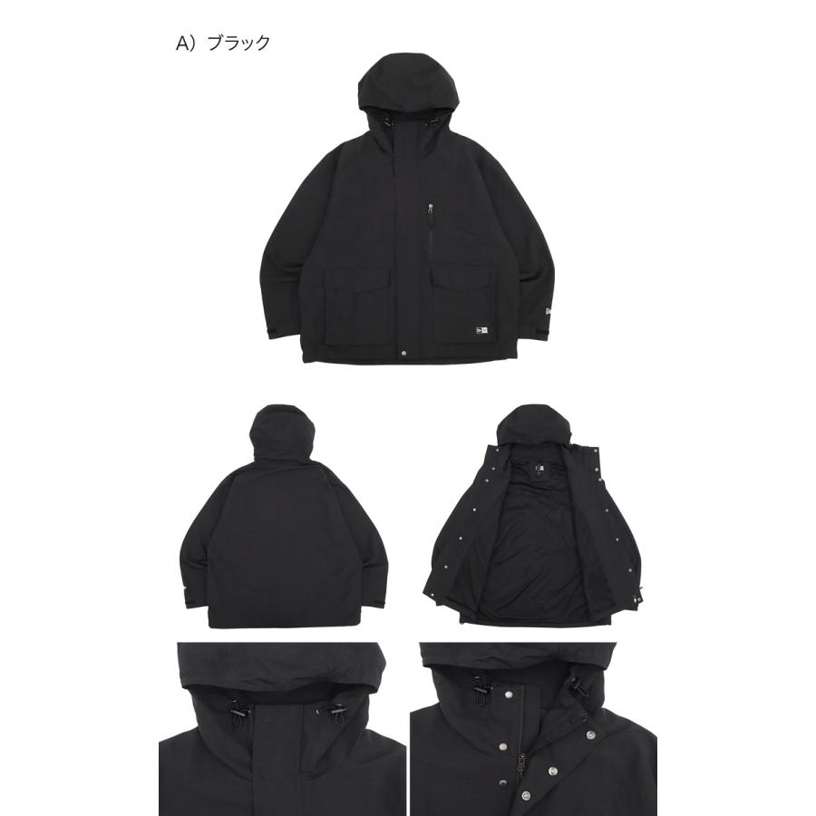 ニューエラ ブラック シェル マウンテンパーカー 【XL】 裏フリース メンズ NEW ERA（ニューエラ） マウンテンパーカー ジャケット アウター