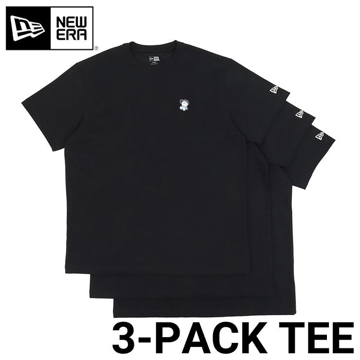 NEW ERA ニューエラ メンズ 半袖 Tシャツ 3P PACK TEE DORAEMON