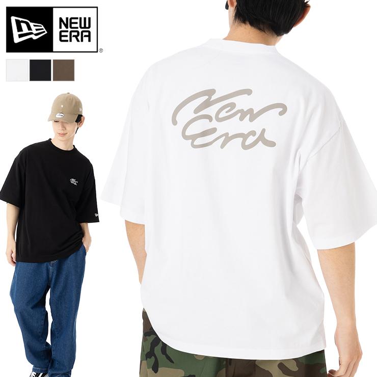 NEW ERA ニューエラ 半袖Tシャツ オーバーサイズ 手書き風ロゴ