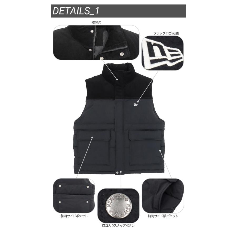 NEW ERA（ニューエラ） ダウンベスト コーデュロイ 無地 : ONSPOTZ