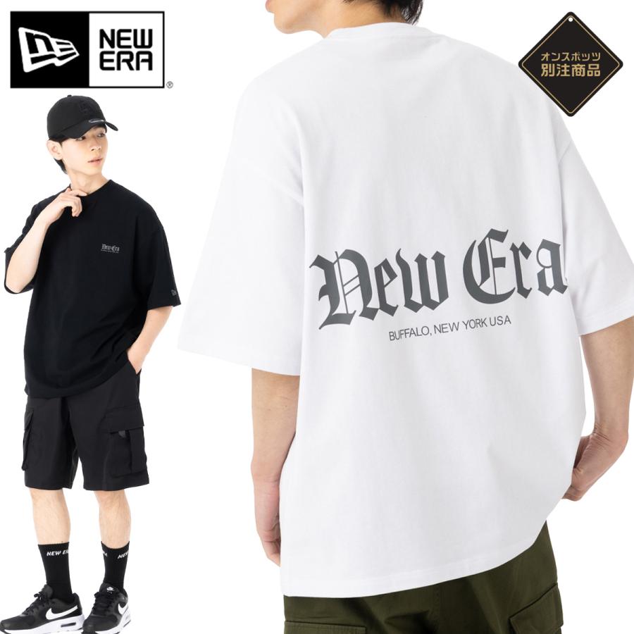 半袖　新品　フォロー割-200円 NEW ERA ニューエラ 半袖Tシャツ バックプリント ONSPOTZ別注