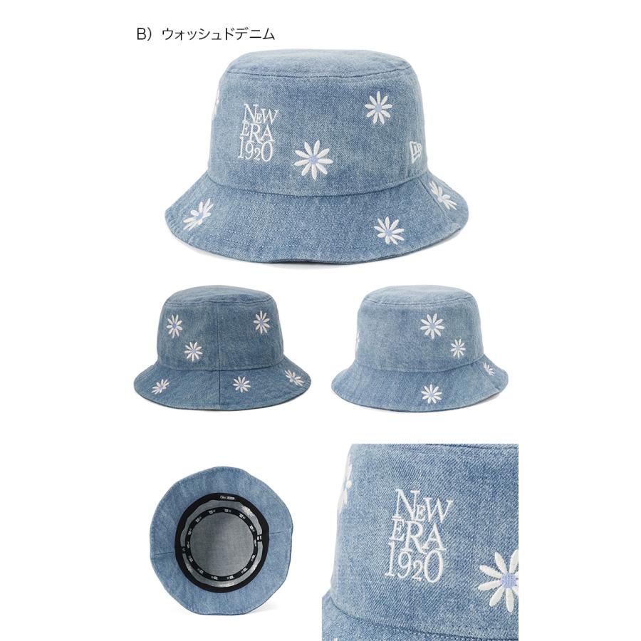 NEW ERA ニューエラ バケットハット FLOWEREMBROIDERY 花柄 NEW ERA ニューエラ バケットハット FLOWEREMBROIDERY 花柄