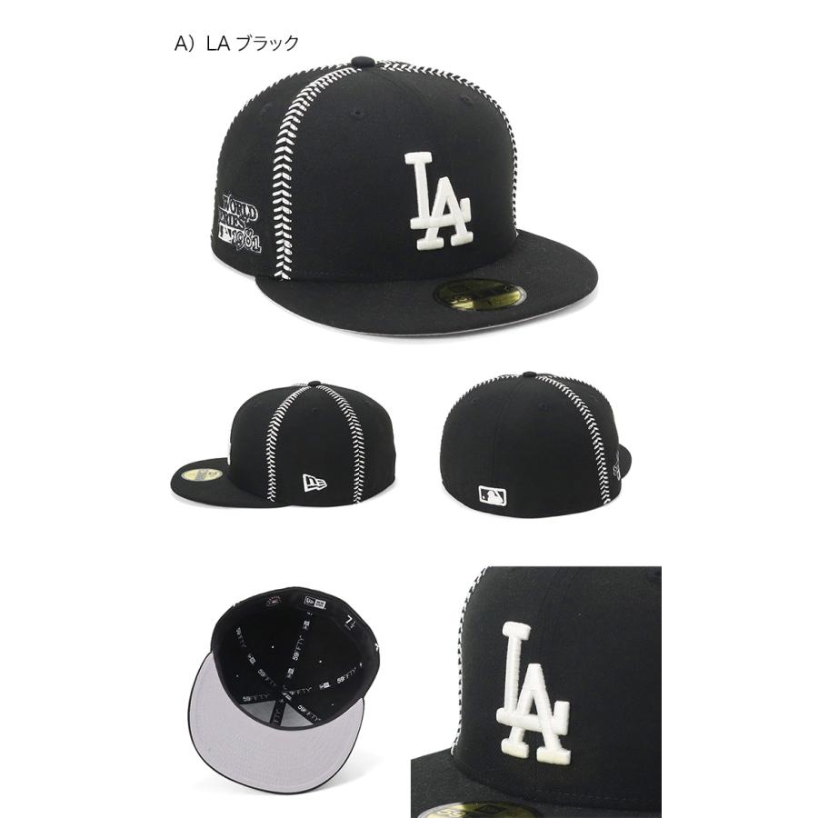 【stitchmasa】ニューエラ 59FIFTY MLB 59FIFTY MLB Ball Stitch ロサンゼルス・ドジャース ブラック