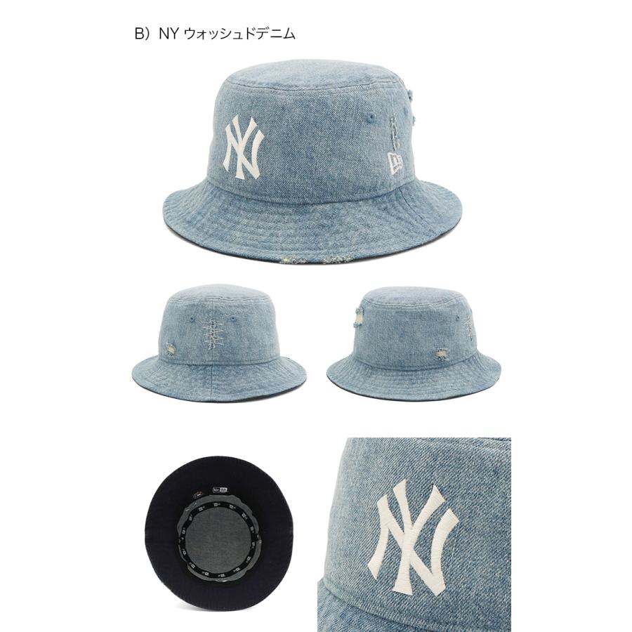 NEW ERA ニューエラ バケットハット MLB ダメージデニム