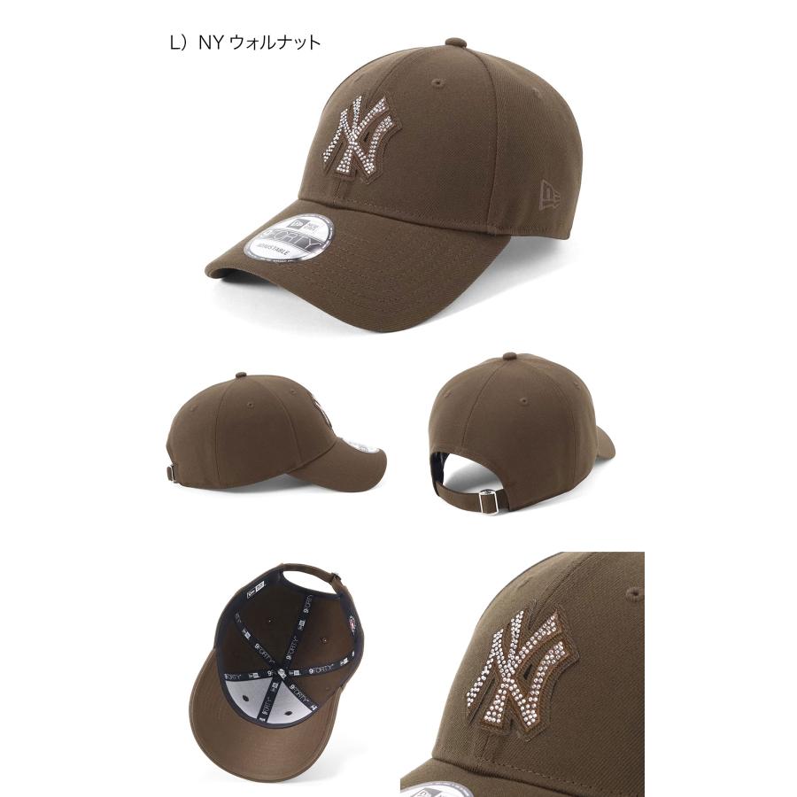 ブラウン　ラインストーン　ベースボールキャップ 9FORTY NEW ERA（ニューエラ） ニューエラキャップ 9FORTY ラインストーンMLB