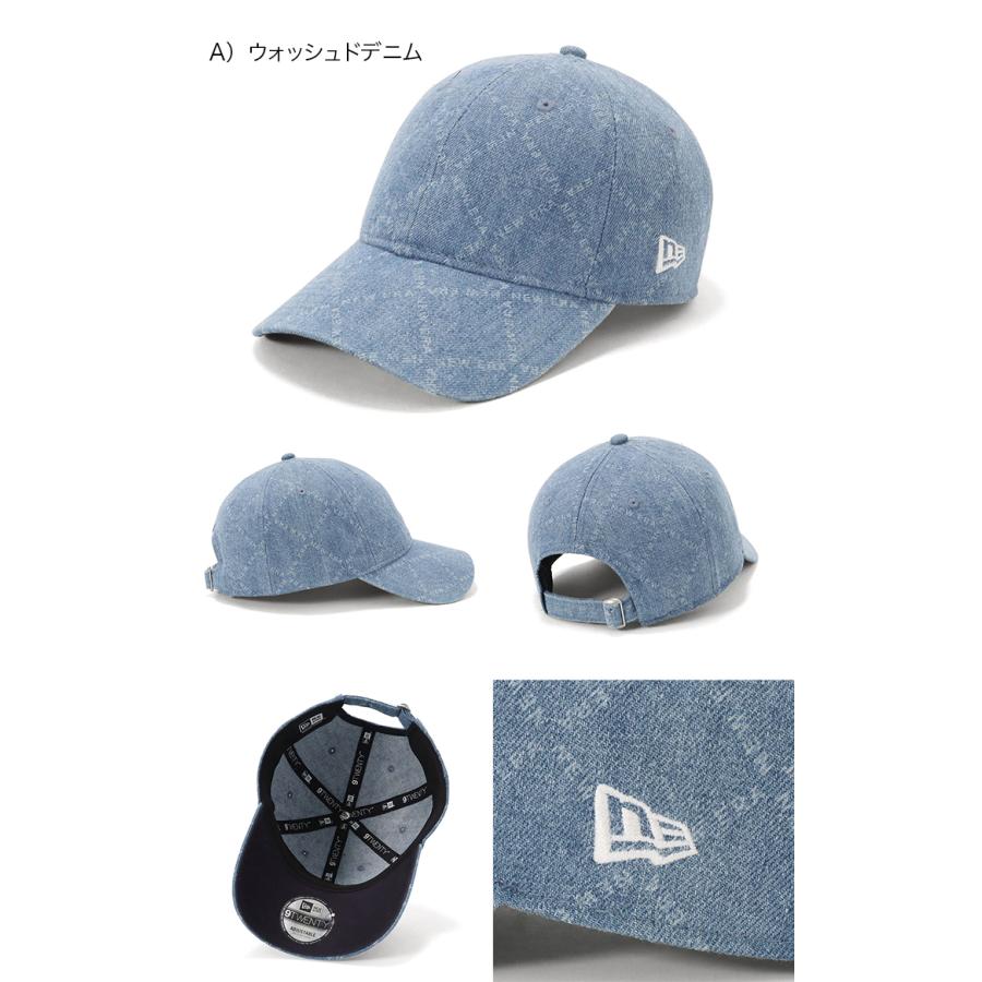 2点セット　NYデニムモノグラムキャップ　LAキャップニューエラ NEW ERA/ニューエラ キャップ 9FORTY A-Frame トラッカー Denim