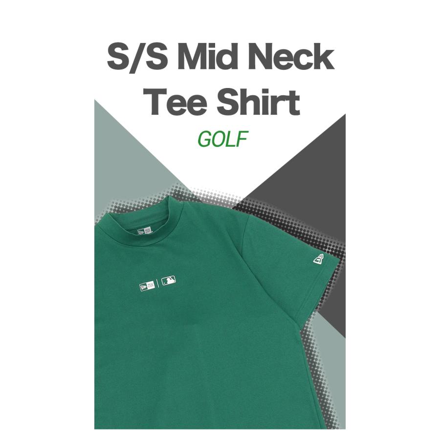 激レア ニューエラ ゴルフ NEWERA GOLF モックネック グリーン 半袖 NEW ERA（ニューエラ） ニューエラゴルフ 半袖ミッドネックTシャツ MLB