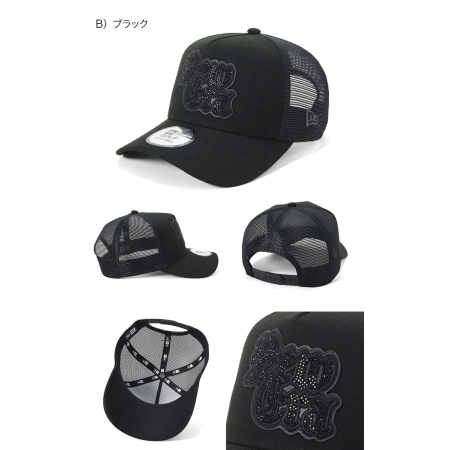 【ニューエラ】ゴルフ ナイロン キャップ モノトーン 軽量 内側メッシュ 黒×白 ニューエラ】ゴルフ ナイロン キャップ モノトーン 軽量 内側