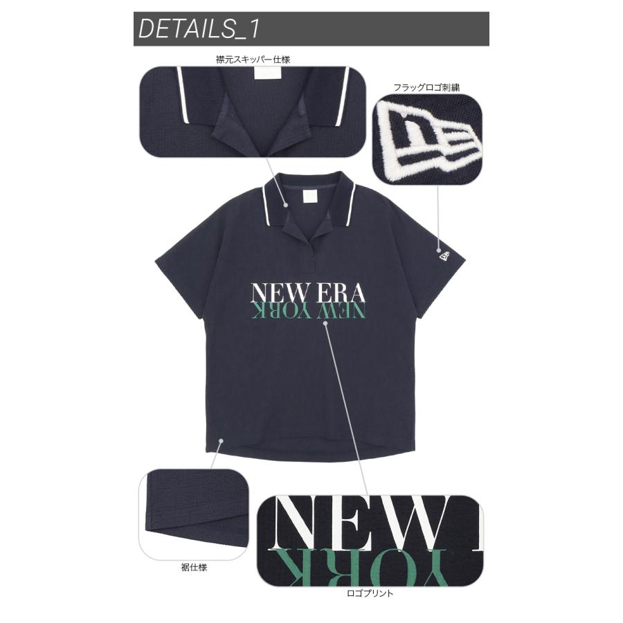 NEW ERA ニューエラレディースゴルフ 半袖ポロシャツ シア
