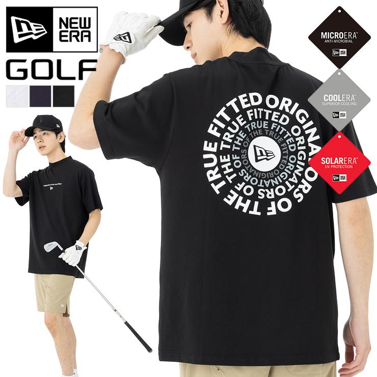 NEW ERA ニューエラ ゴルフ 半袖 ミッドネックシャツ ニューエラゴルフ 半袖ミッドネックTシャツ バンダナ柄 通気性